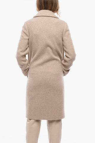 Single-breasted Cashmere Coat with Breast-pocket