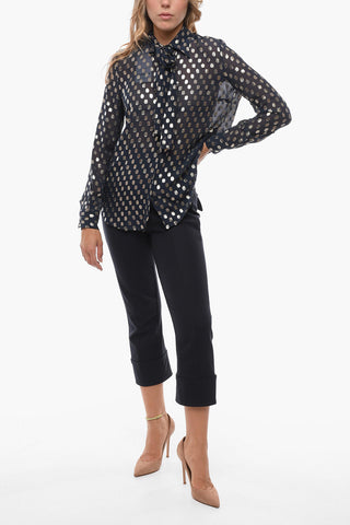 Silk-voile SCINTILLA Shirt with Lurex Polka dots Details