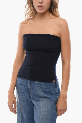 Cashmere Blend Off-Shoulder Top 