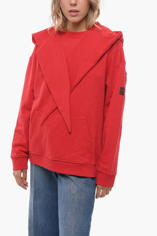 Hoodie Sweatshirt with Self-tie Detail