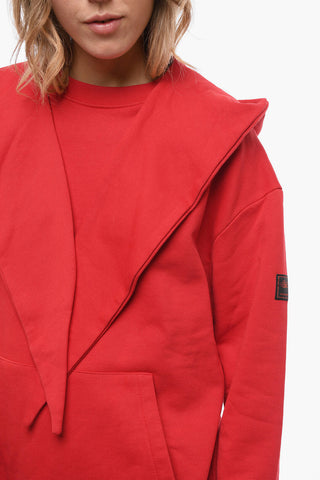 Hoodie Sweatshirt with Self-tie Detail