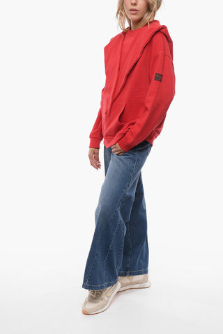 Hoodie Sweatshirt with Self-tie Detail