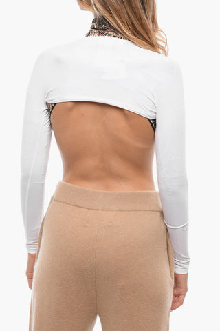NELLY KORDA Solid Color Lycra Shrug