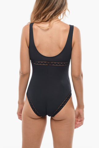Solid Color SANDRINE Bodysuit with Cut Out Detail