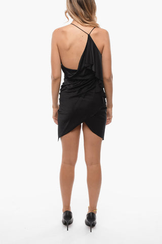 Asymmetric Minidress with Draped Design