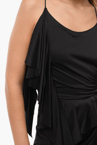 Asymmetric Minidress with Draped Design