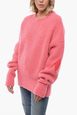 Stretch Alpaca Blend Pullover with Crew Neck