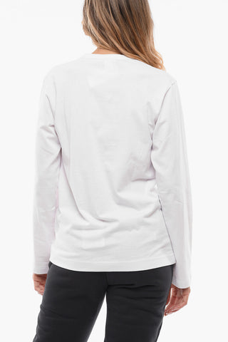 SHIRT Crew Neck T-Shirt with Gingham Slotted Details