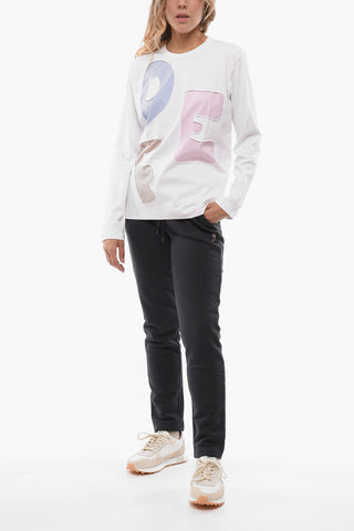 SHIRT Crew Neck T-Shirt with Gingham Slotted Details