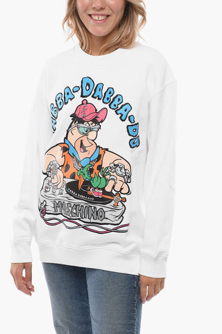 COUTURE! Brushed-cotton THE FLINSTONES Crewneck Sweatshirt