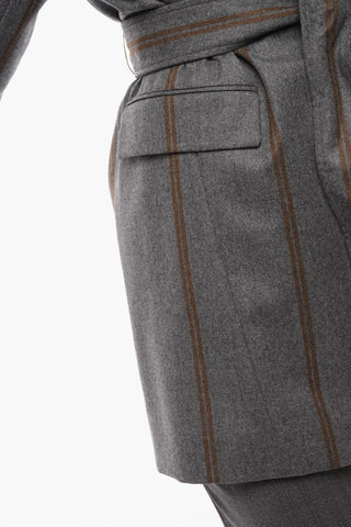 Double-breasted Virgin Wool Blazer with Peak Lapel