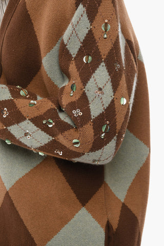 Cardigan a Scacchi DARNELLE in Misto Cotone con Paillettes