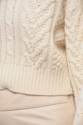 NOIR KEI NINOMIYA Wool Cropped Sweater with Hood