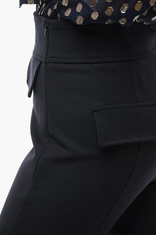 Pantaloni AUDREY in Lana Vergine con Zip Laterale