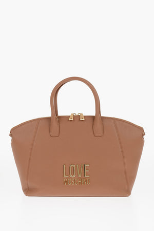 LOVE Tote Bag aus Kunstleder mit goldenem Logo