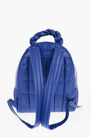 LOVE Rucksack aus gestepptem Nylon mit Kunstlederbesatz