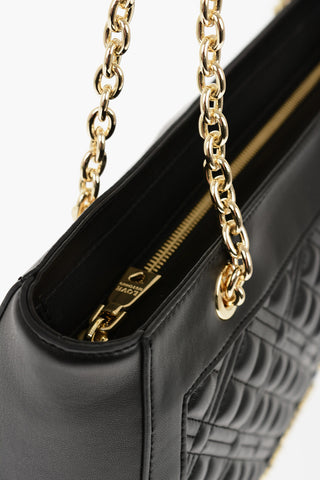 LOVE Quilted Faux Leather Shoulder Bag with Golden Logo