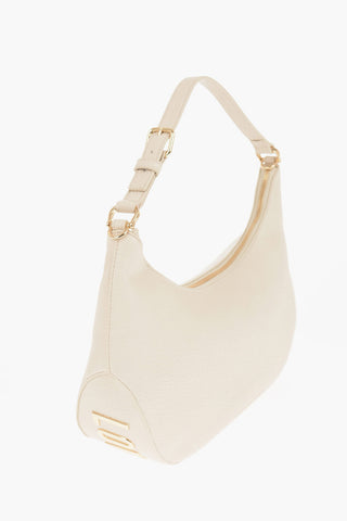 LOVE Borsa Hobo ECO-FRIENDLY GIANT in Ecopelle Martellata con Maxi Logo Dorato