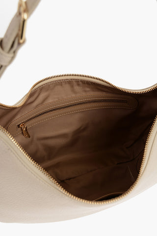 LOVE Borsa Hobo ECO-FRIENDLY GIANT in Ecopelle Martellata con Maxi Logo Dorato