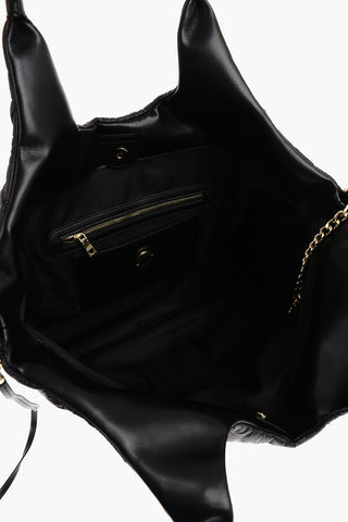 LOVE Quilted Nylon Tote Bag with Faux Leather Trims