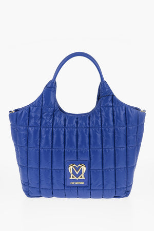 LOVE Quilted Nylon Tote Bag with Eco Leather Trims