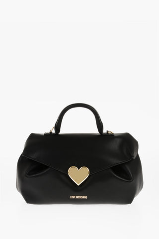 LOVE Faux Leather ECO-FRIENDLY GRACIOUS Shoulder Bag with Metal Heart