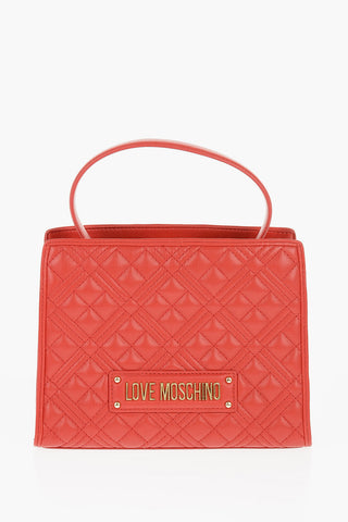 LOVE Borsa in Ecopelle Trapuntata con Tracolla Removibile