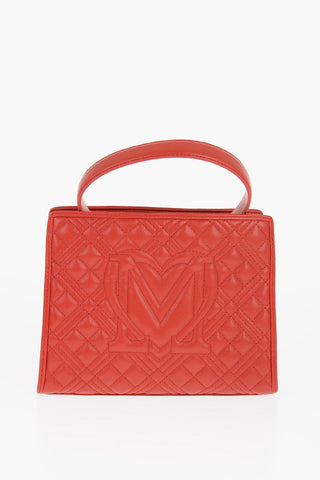 LOVE Borsa in Ecopelle Trapuntata con Tracolla Removibile
