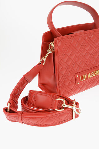 LOVE Borsa in Ecopelle Trapuntata con Tracolla Removibile