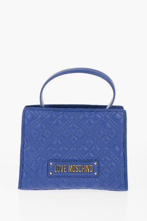 LOVE Quilted Faux Leather Bag with Removable Strap