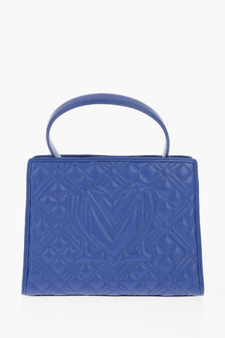 LOVE Quilted Faux Leather Bag with Removable Strap