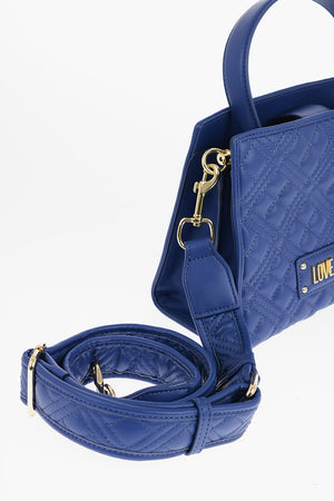 LOVE Quilted Faux Leather Bag with Removable Strap
