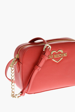 LOVE Borsa a Tracolla in Ecopelle con Mini Pouch a Forma di Cuore