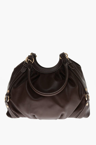 LOVE Faux Leather Bucket Bag with Golden Details