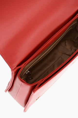 LOVE MOCHINO Gesteppte Schultertasche aus Kunstleder mit LM-Logo auf der Rückseite
