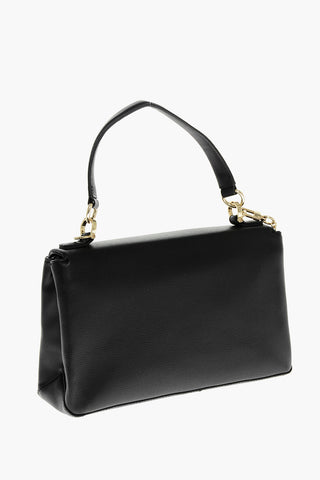 LOVE Faux Leather Shoulder Bag with Gold Logo