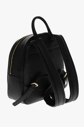 LOVE Hammered Eco-Leather Backpack with Embossed Logo