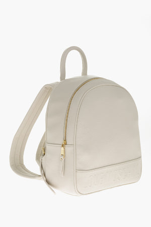 LOVE Pebbled Faux Leather Backpack with Embossed Logo
