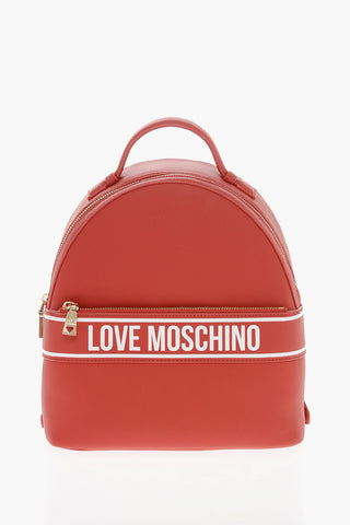 LOVE Eco-Leather Backpack with Contrasting Printed Logo