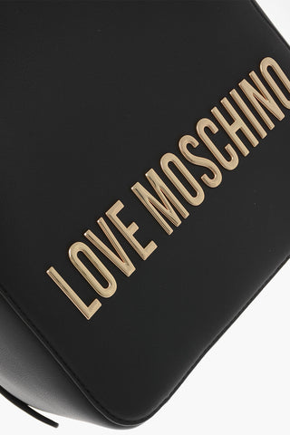 LOVE Faux Leather Backpack with Golden Logo
