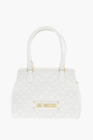 LOVE Quilted Textured faux Leather with a LM Logo