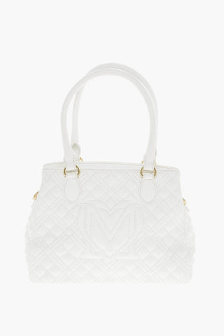LOVE Quilted Textured faux Leather with a LM Logo