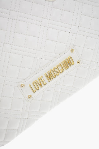 LOVE Quilted Textured faux Leather with a LM Logo