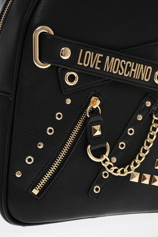 LOVE Faux Leather STARRY NIGHT Backpack with Studs and Golden Details