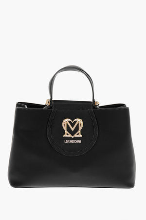 LOVE Borsa Tote in Ecopelle con Logo Dorato