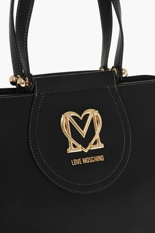 LOVE Borsa Tote in Ecopelle con Logo Dorato