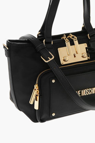 LOVE MOSCHINO Technical Fabric Tote Bag with Maxi Pocket