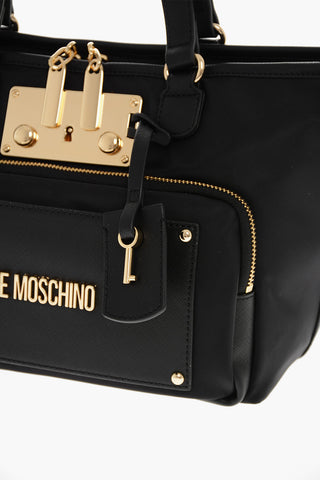 LOVE MOSCHINO Technical Fabric Tote Bag with Maxi Pocket