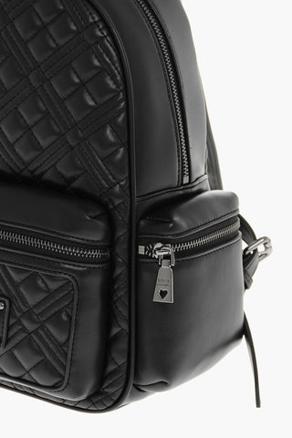 LOVE Quilted Faux Leather Backpack with Metal Logo