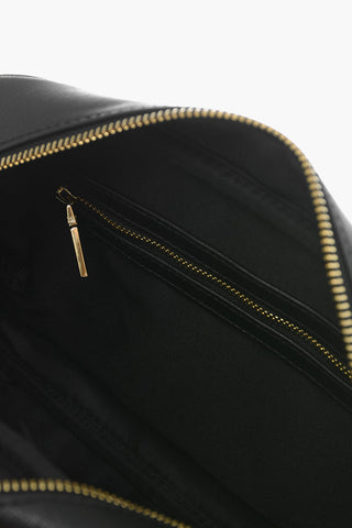 LOVE Borsa in Ecopelle Pelle Saffiano con Logo in Metallo in Tonalità Oro